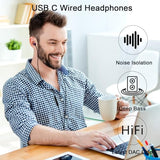 USB C Headphones Wired Earbuds for  S26 S25 Ultra S24 FE for iPhone 17 16 Pro Max,Noise Canceling Earphones Type C Headphones Plug in Headset