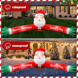 10Ft Christmas Hugging Inflatable Santa Claus For Xmas Holiday Blow Up Weatherproof Outdoor Christmas Decorations For Ga