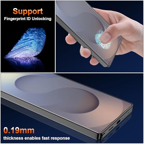 [3 Pack] for Galaxy S25 Ultra Matte Screen Protector, Fingerprint Sensor Compatible, Anti-Glare Full Adhesive Flexible Film (Not Glass)