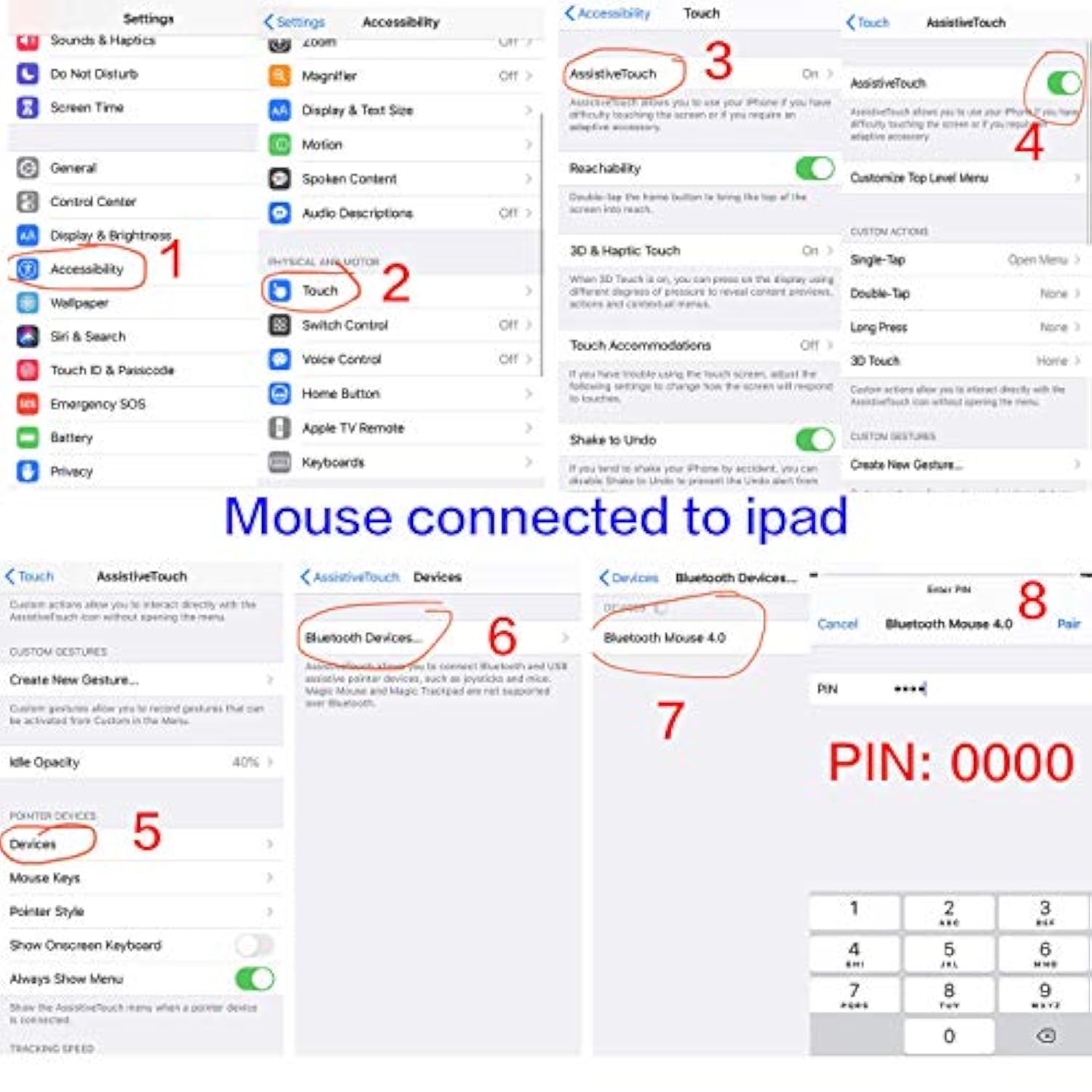 Bluetooth Wireless Mouse For Laptop Mac Macbook Macbook Air Macbook Pro Pc Desktop Computer Windows Chromebook Notebook (Black)