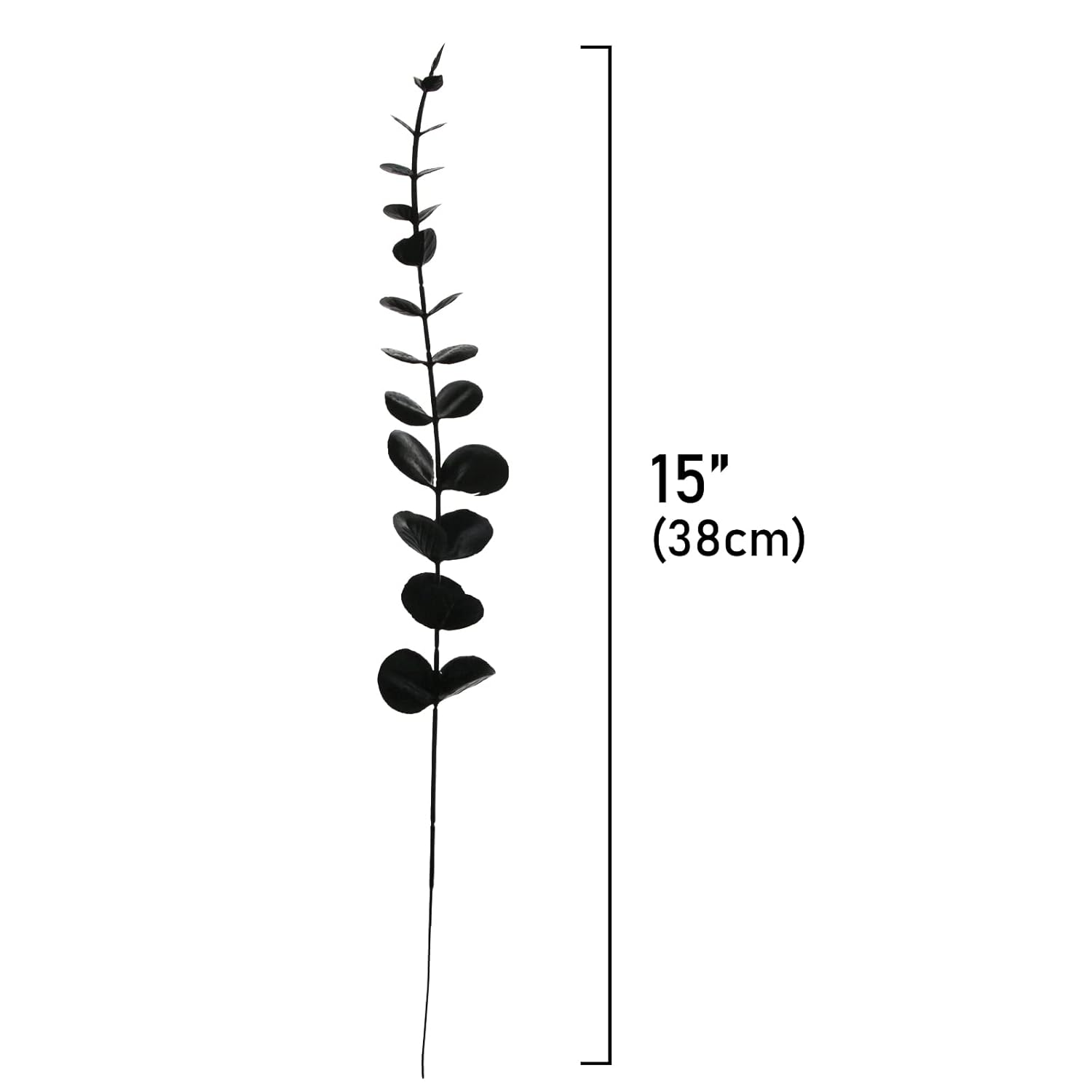 26 Pcs Black Artificial Eucalyptus Stems Faux Halloween Flowers Eucalyptuses Real Touch Leaf Centerpiece Home Decor (26, Black)