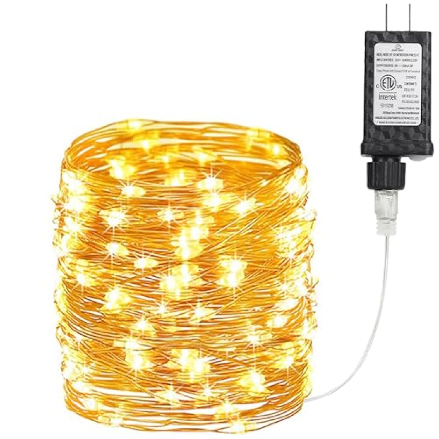 33ft Fairy String Lights 100 LEDs Warm White for Parties, Wedding, or Bedroom Decor