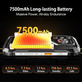 BL7000 5G Rugged Smartphone, 24GB+256GB/2TB Android 15 Rugged Phone, 50MP+20MP AI Camera, 6.78'' 120Hz Display, 7500mAh/33W, IP68/69K Waterproof