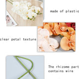 27" Artificial Orchid Stems, Set Of 6 Pcs Artificial Touch Orchid Artificial Phalaenopsis Flower Plants Home Wedding Decoration (Blue)