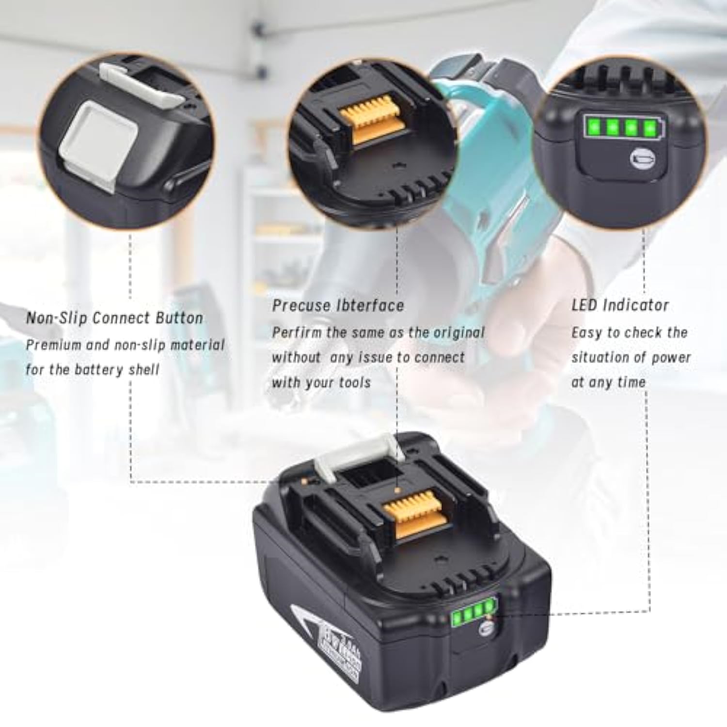 Bl1830 Battery For Mak 18V 3.0Ah Batteries Lithium Ion Bateria Replacement For Lxt Cordless Drill Tools Extended Battery Pack