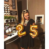 16 Inch Gold Balloons Decor Letters A To Z Numbers 0 To 9 For Wedding Prom Birthday Party (Number 5)
