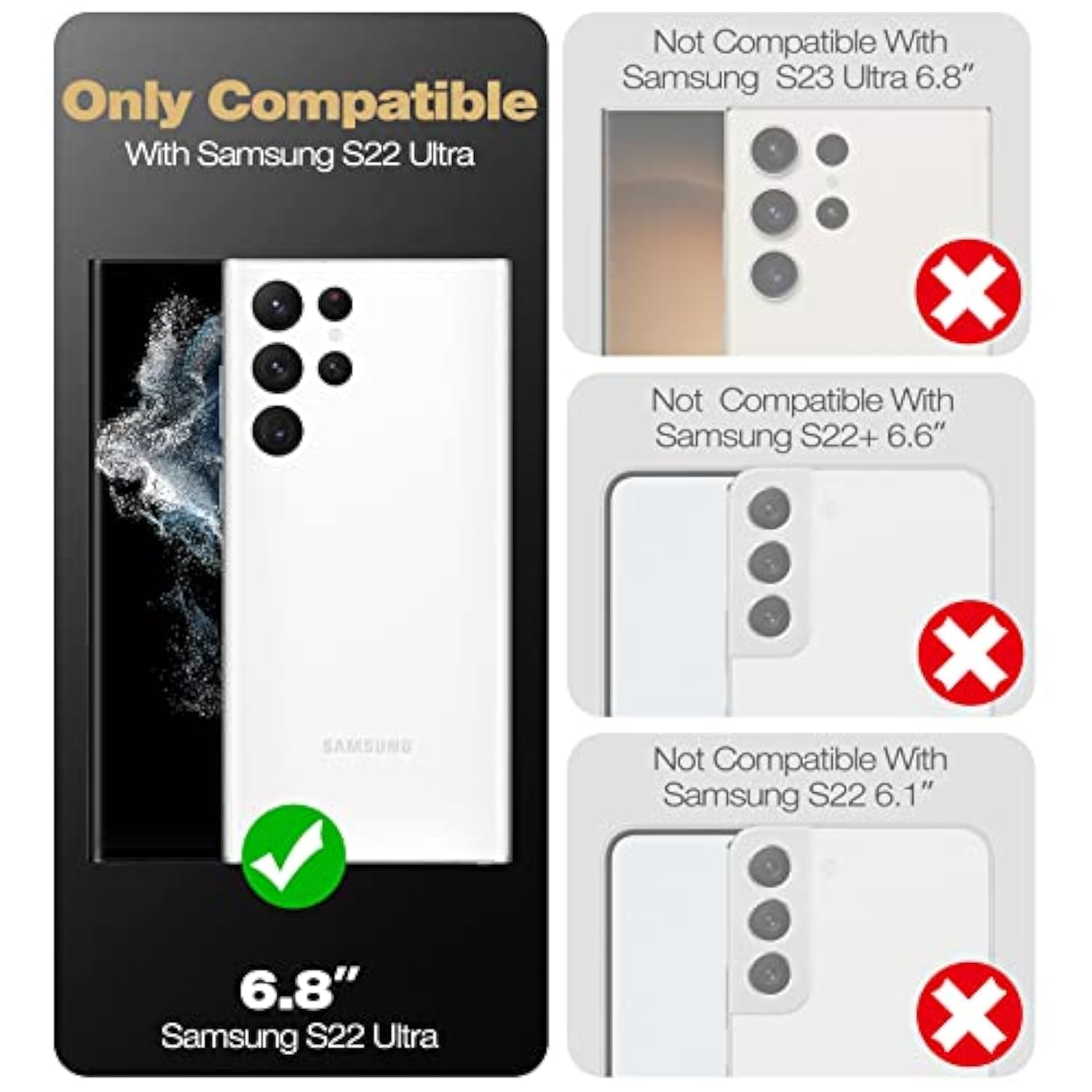 Full Body Case For Galaxy S22 Ultra 5G/6.8 Inches, [Extra Front Frame] Heavy Duty Military Grade Protection Built-In Screen Protector And Kickstand For Samsung S22 Ultra 5G,Phantom Purple