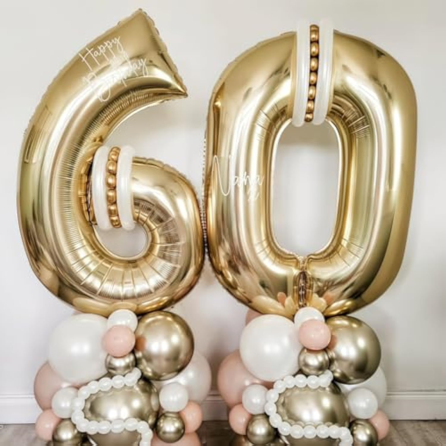 Champagne Gold 40-Inch Number 1 Foil Balloon Birthday Anniversary Decorations