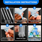 Balloon Stand Kit 4 Set Balloon Sticks With Baseballoon Arch Stand Balloon Centerpiece Stand For Table Balloon Holders For Table Balloon Arch Kit Birthday Decorations Balloon Stands For Floor