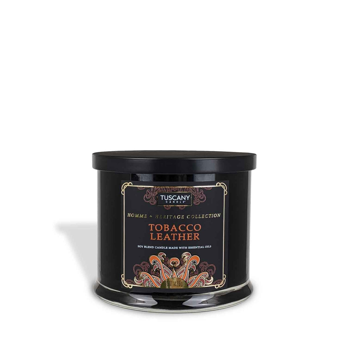 Tuscany Candle Tobacco Leather Scented Jar Candle, 15 oz