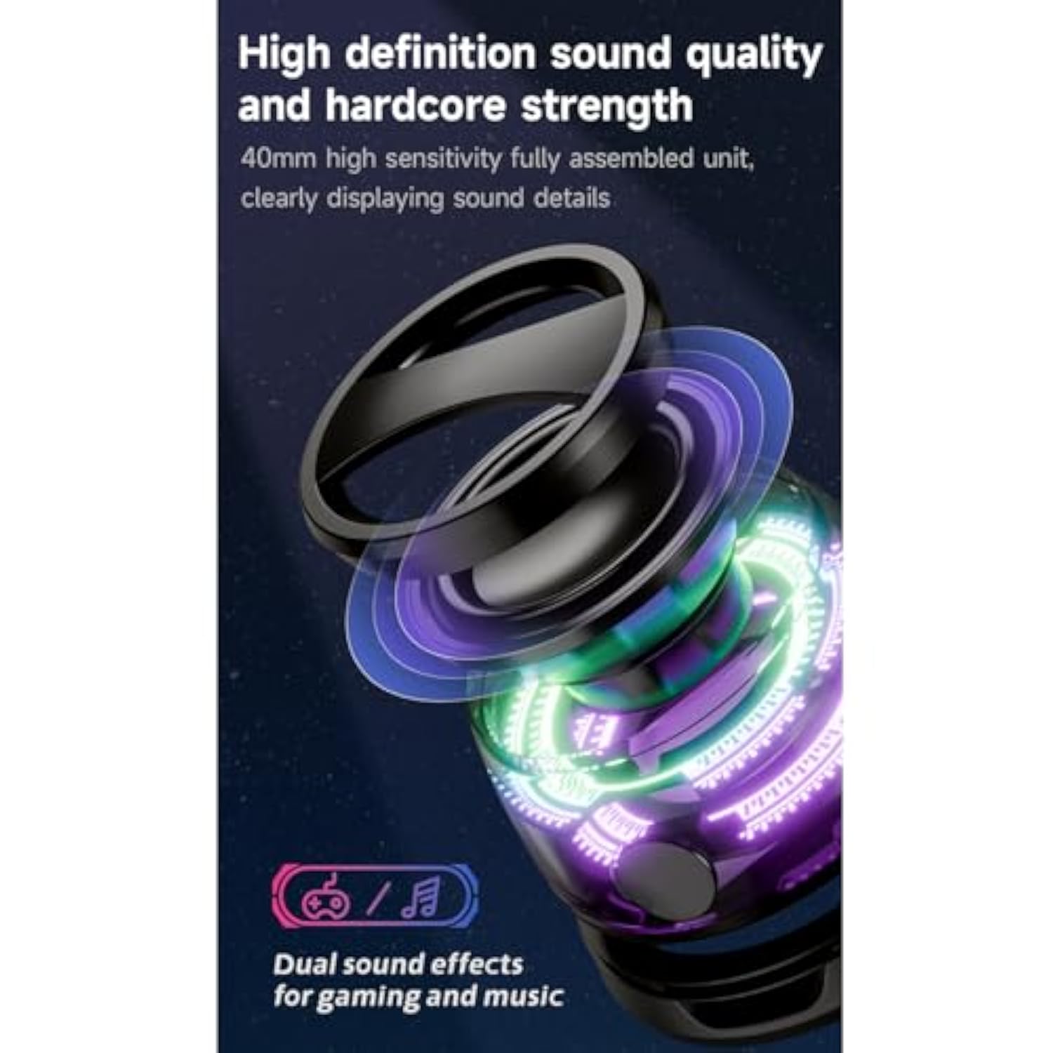 Magnetic Bluetooth Speaker,Multifunctional Portable G200 Speaker With Multi Rgb Color Light Show-3D Surround Sound Effect,Phone Stand For Iphone, Android, Tws Pairing (Black)