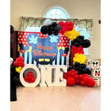 166Pcs Red Yellow Black Balloon Garland Arch Kit - Mouse Party Decorations With 18 12 10 5 Different Sizes Latex Party Balloons For Birthday Baby Shower Cartoon Game Theme Backdrop Decorations