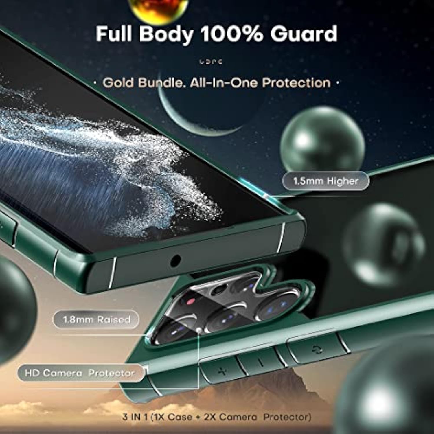 For Samsung Galaxy S22 Ultra Case, Translucent Matte Hard Back [ Grade Shockproof] [Anti-Scratch & Anti-Fingerprint] Slim Fit Protective Cover For Galaxy S22 Ultra Case 6.8'', Navy Blue
