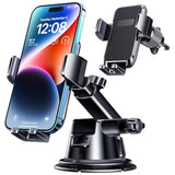 Car Phone Holder Mount, [Military-Grade Suction & Super Sturdy Base] 3 In 1 Universal Phone Mount For Car Dashboard Windshield Air Vent Car Mount For Iphone Android Smartphone Gps Navigator