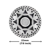 10 Pieces Native Sun Pattern Metal Shank Buttons. 23Mm (7/8 Inch) (Ant