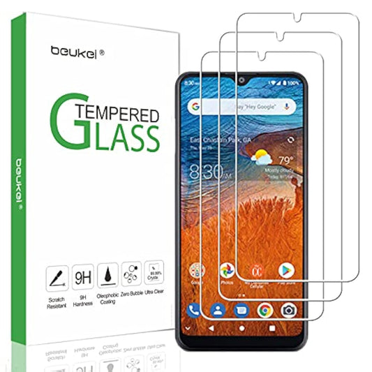 (3 Pack) Compatible For Zte Z6250 / Zte Zmax 10 Screen Protector Tempered Glass, Touch Sensitive,Case Friendly, 9H Hardness