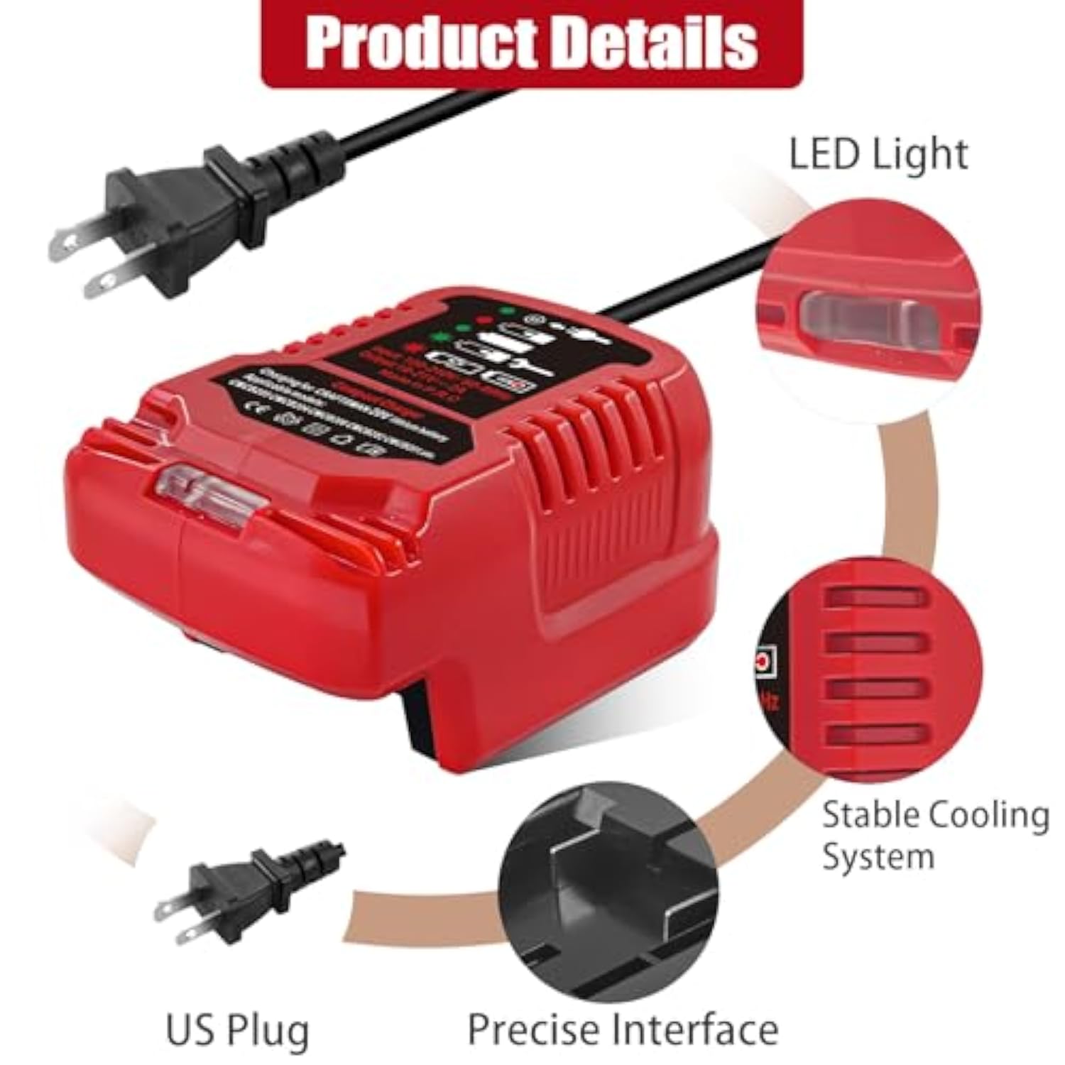Cmcb104 V20 Battery Fast Charger Replacement For All Craftsman 20V Max V20 Lithium-Ion Battery Charger Cmcb124 Cmcb100 Cmcb101 For Craftsman V20 Lithium Battery Cmcb204 Cmcb202 Cmcb201