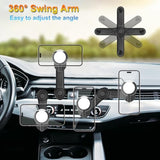 Car Phone Holder For Socket Mount, Air Vent Car Phone Holder For Pop Grip [Never Blocking] Ac Vent Clip Phone Mount 360° Adjustable Works With Popsocket Car Mount For Iphone Samsung All Smartphones