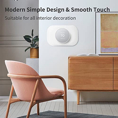 Nest Thermostat Wall Plate - Compatible With Google Nest Thermostat 2020 - Nest Thermostat Trim Kit, Nest Thermostat Wall Plate Cover Accessory Easy Installation - Snow