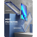 i-Blason Ares Case for Samsung Galaxy A71 5G Case [ Not for Galaxy A71 4G Version & A71 5G UW Version], Dual Layer Rugged Clear Bumper Case with Built-in Screen Protector (Blue)
