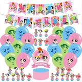 Girls Birthday Party Decorations Banner Cake Topper Cupcake Toppers Balloons Party Supplies
