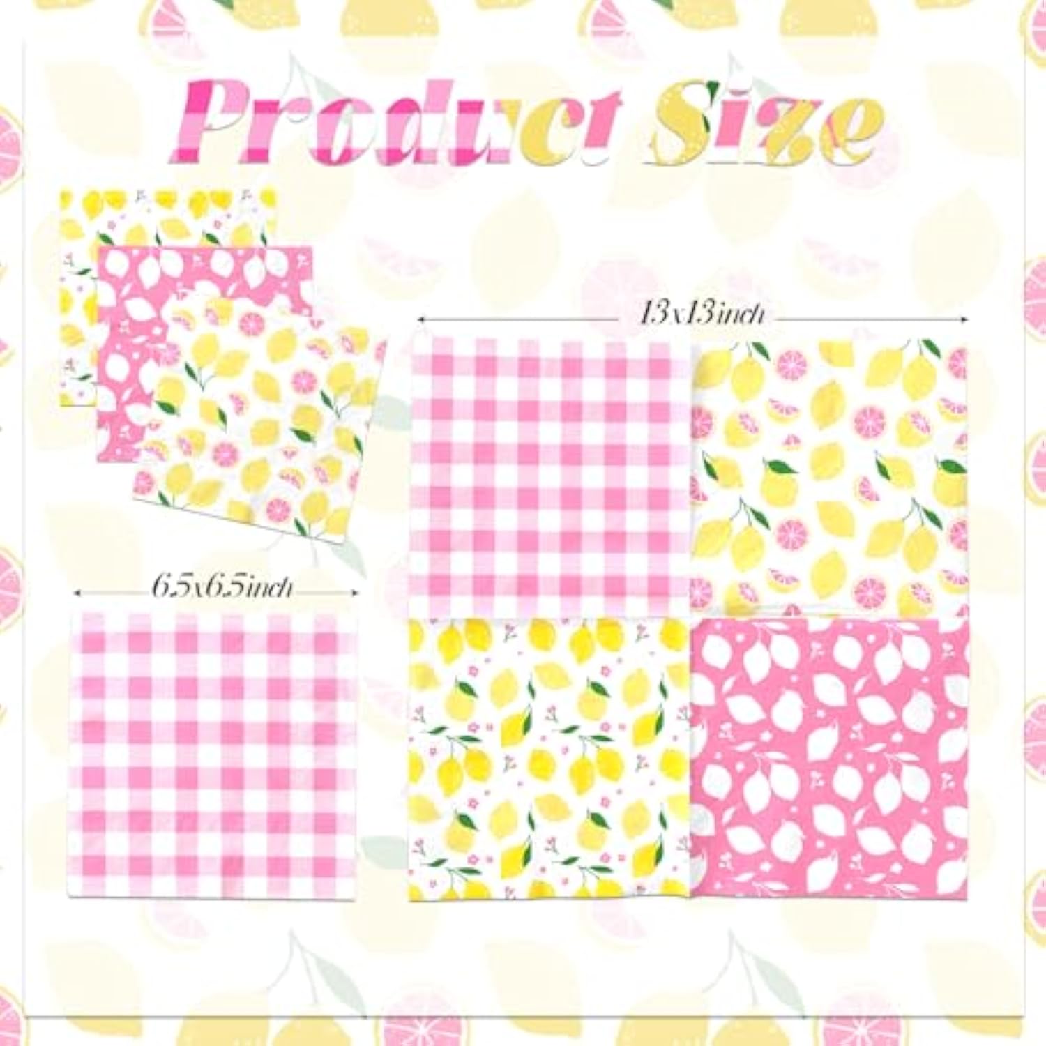 Pink Lemon Party Supplies,40Pcs Lemon Party Napkins Summer Fruit Party Decoration Pink Lemonade Theme Decoration For Lemon Baby Shower,Bridal Shower Party