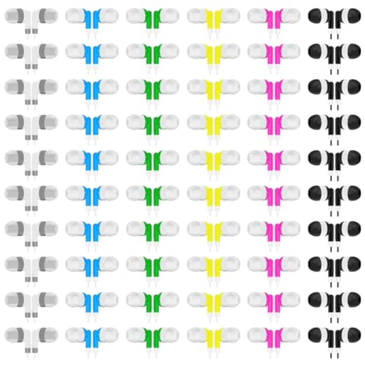 60 Pack Earbuds Bulk Kids Classroom Headphones For School Travel Or Home Use(6 Color)
