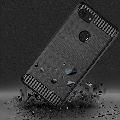 for Google Pixel 3 Phone Case,Slim Thin Soft Flexible TPU Rubber Gel Skin Silicone Lightweight Anti-Scratch Shock Absorption Carbon Fiber Protective