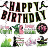 Movie Birthday Decorations Banner Hanging Swirls, Movie Theme Happy Birthday Decorations, Party Supplies For Girl Boys