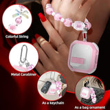 For Airpods 4Th Generation Case Cover, Transparent Design With Automatic Pop-Up Lid, Includes Cleaning Tool, Durable And Shockproof For Airpods 4 Case 2024, Pink
