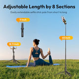 Magnetic Phone Tripod for iPhone, SK27 67" Extendable Selfie Stick with Remote, 360° Rotatable Cell Phone Tripod Stand, Strong Magnet Holder for