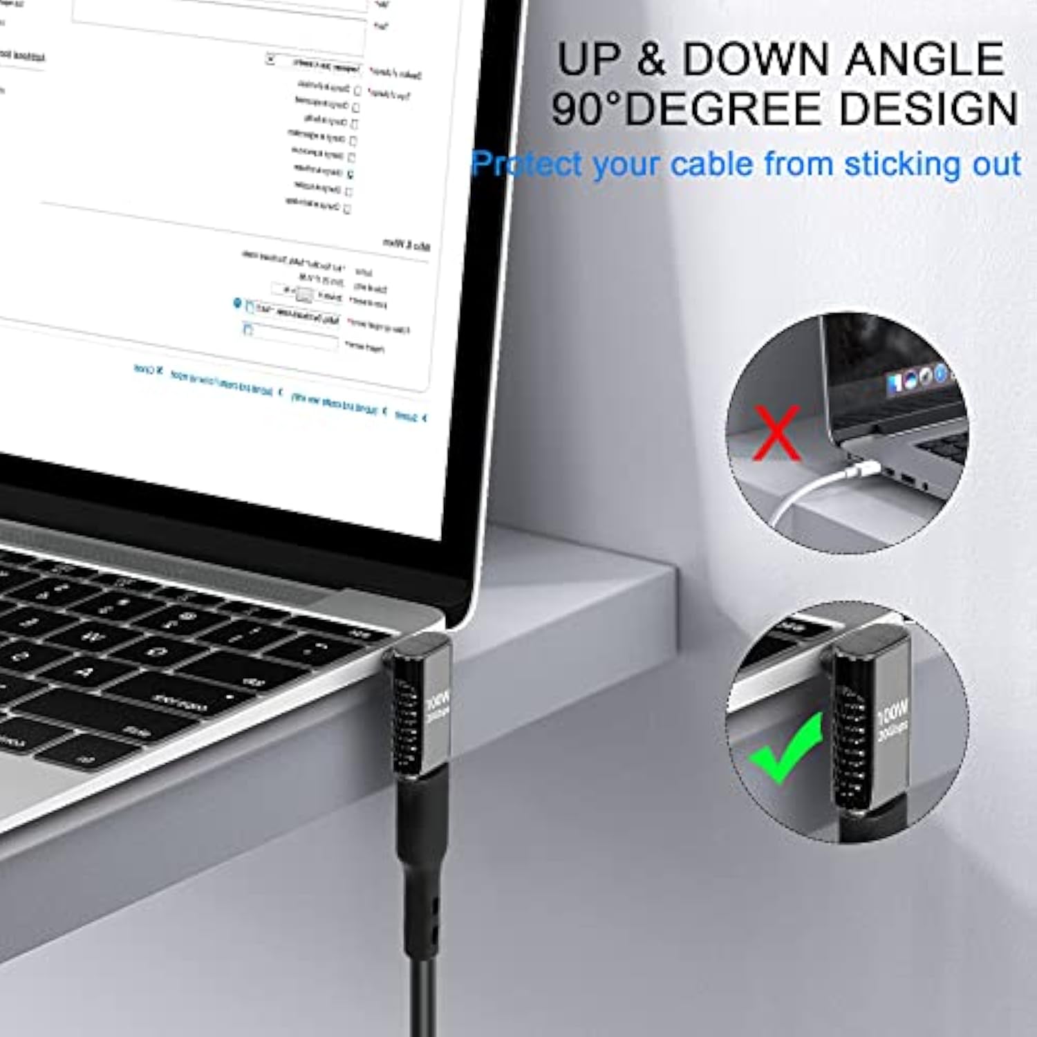 2 Pack Usb C Adapter, 100W Usb C Male To Female Extender Connector, Usb Type C