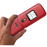 Nakedcellphone Grid Series for Jitterbug Flip 2 Phone Case - Red