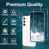 [3+3 Pack] Galaxy S23 Fe Screen Protector + Camera Lens Protector, 9H Hardness, Scratch Resistant, Easy Installation, Bubble Free, Hd Tempered Glass For Samsung Galaxy S23 Fe