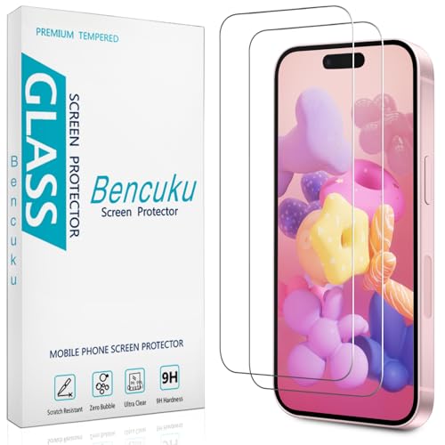(2 Pack) Designed for iPhone 16 Tempered Glass Screen Protector, Full Coverage, Anti Scratch, Bubble Free