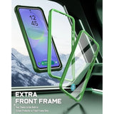 Guardian Case For Samsung Galaxy A36 5G, [2 Front Frame] [20 Ft Mil-Grade Drop Tested] [Screen Protector Work With Fingerprint Id] Full Body Shockproof Rugged Clear Cover, Green/Clear
