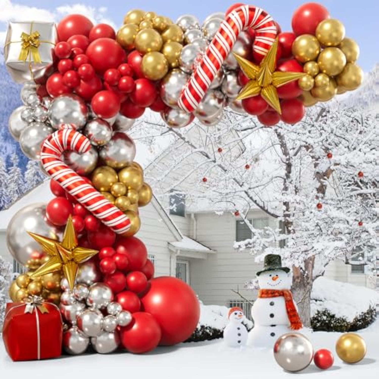 137Pcs Red White And Blue Balloon Garland Kit Patriotic Balloon For Gr