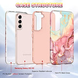 Samsung Galaxy S22 Heavy Duty Shockproof Full Body Rugged Hard Pc Soft Silicone Case For Women