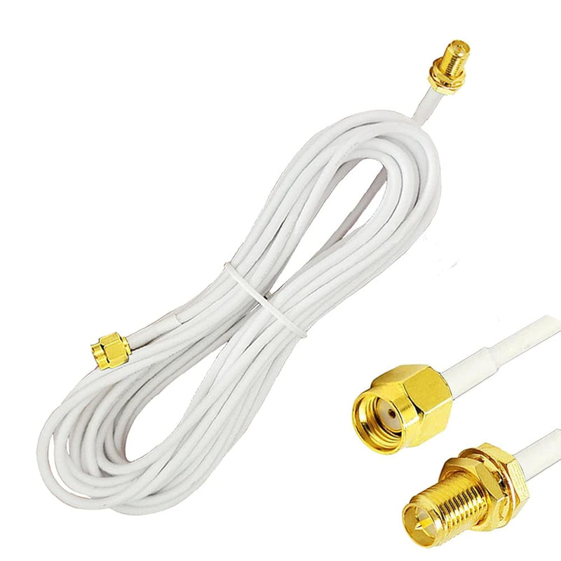 10Ft Rp Sma Coaxial Extension Cable Male To Female Connector For Wireless Lan