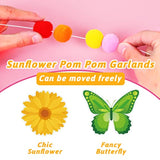4Pcs Spring Banner Decorations Spring Butterfly Flowers Garland Kits Sun Flowers Hanging Swirl Birthday Party Supplies For Sum Easter Classroom Blackboard Indoor Outdoor Home Mantel Wedding Decor
