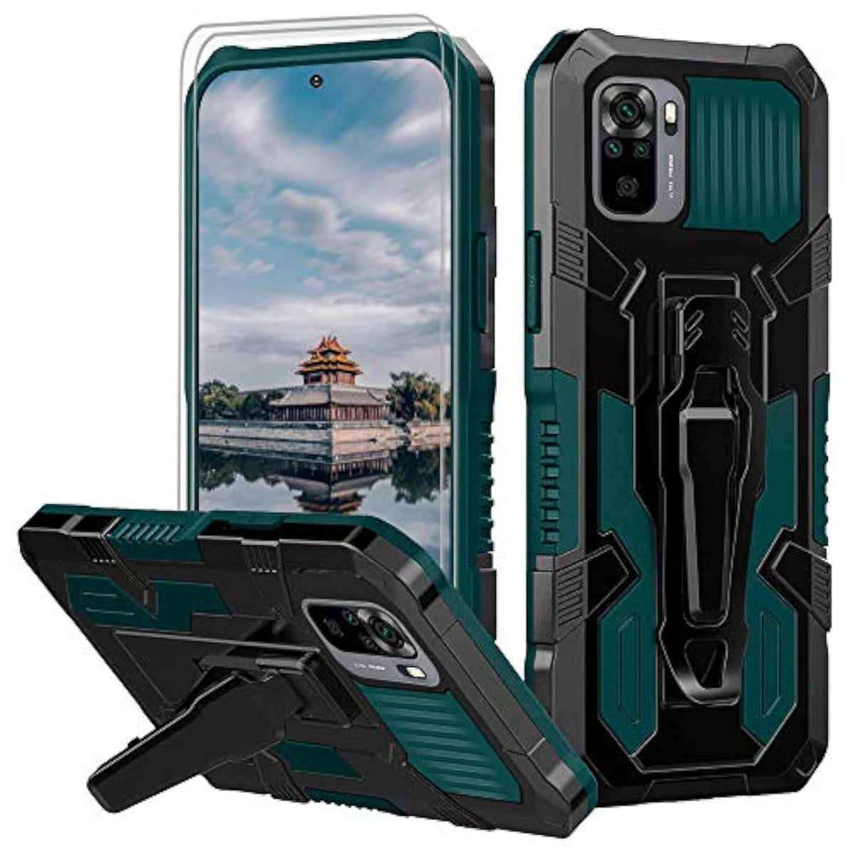 Xiaomi Redmi Note 10 4G/Redmi Note 10S Case with [2 Pack]