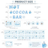 Hot Chocolate Bar Supplies - 43 Pcs Cocoa Christmas Party Decor Kit