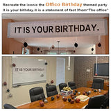 It Is Your Birthday Banner, The Office Theme Infamous Husband Birthday Party Decorations,Grey Brown Black Latex Balloons,White Crepe Streamer Rolls + Tape,The Office Birthday Decorations 49Pcs Kit
