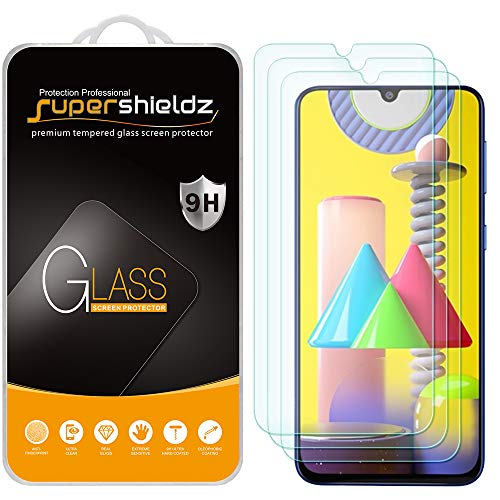 (3 Pack) Designed for Samsung Galaxy M31 Tempered Glass Screen Protector, Anti Scratch, Bubble Free