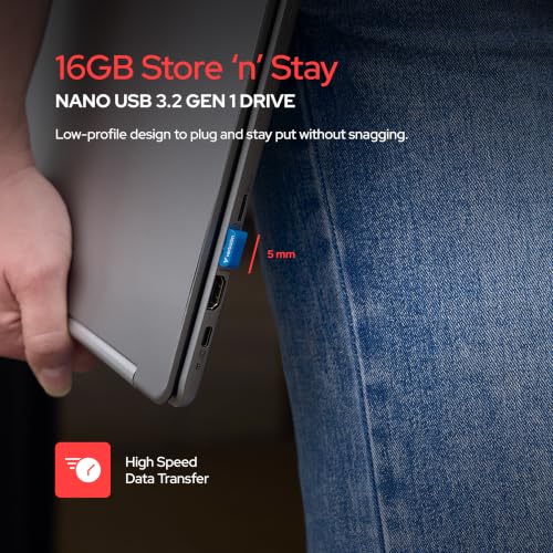 16Gb Store 'N' Stay Nano Usb 3.2 Gen 1 Flash Drive Snag-Free Low Profile Thumb Drive - Blue