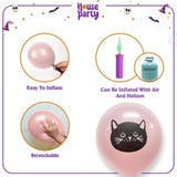 50pcs Halloween Balloons Set Pink Black Witch Cat Latex Balloons for Party Decor