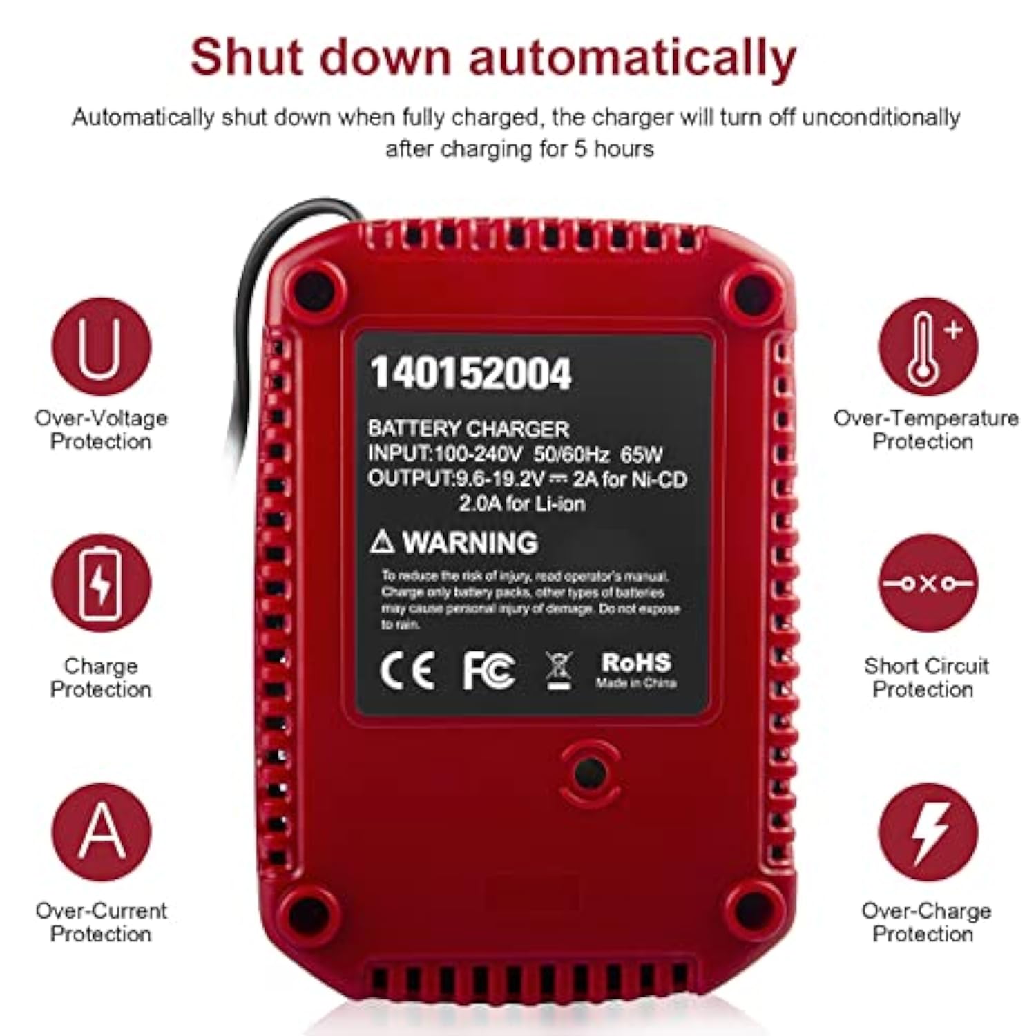 19.2V C3 Battery Charger 140152004 Replacement For All Craftsman 19.2-Volt C3 Xcp Lithium-Ion & Ni-Cad Diehard Battery 11375 11376 Pp2011 315.Pp2020 315.Pp2025 Pp2030