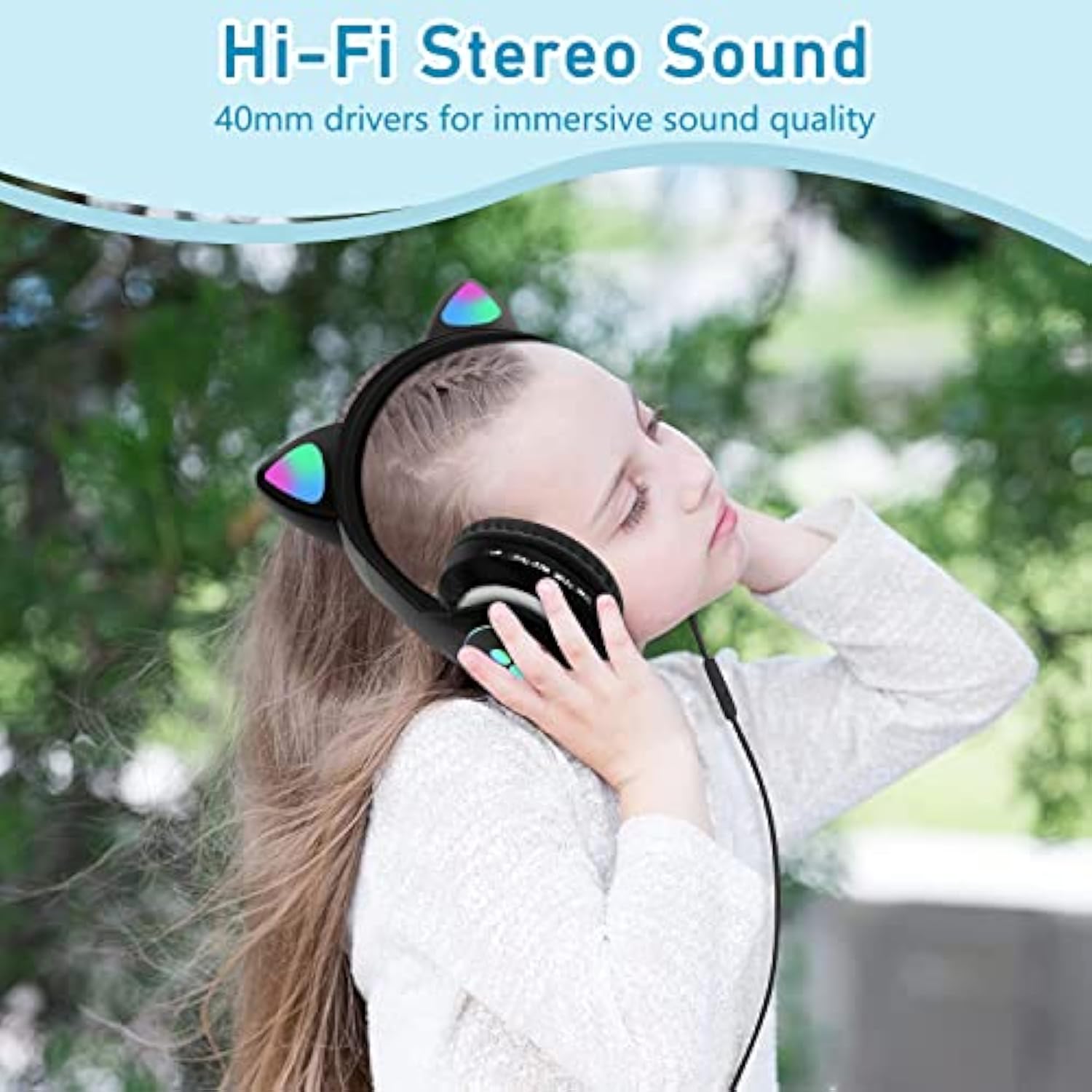 Kids Headphones, Bluetooth Wireless Headphones For Kids Teens Adults, Over-Ear