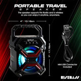 Portable Wireless Bluetooth For Iphone, Android, Ipod And More - Rechargeable Bluetooth Speaker For Kids & Adults - Mini Speaker With Party Lights, For Hiking, Camping, Picnic And Boating