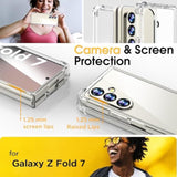 Z Fold 7 Clear Case For Samsung Galaxy Z Fold7 5G Case Slim Silicone Cases, Transparent, Hinge, Protect Corners Scratch-Resistant Shockproof Protective Cover, Fit Perfectly For Samsung Z Fold 7 5G